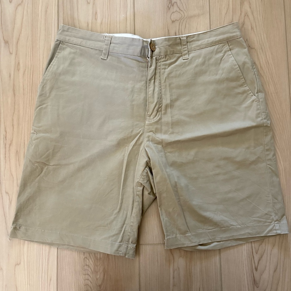 Five Four classic fit flat front khaki shorts, 34W
